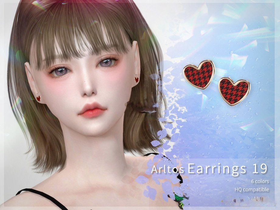 《模擬人生4》女性金屬框愛心耳環(huán)MOD