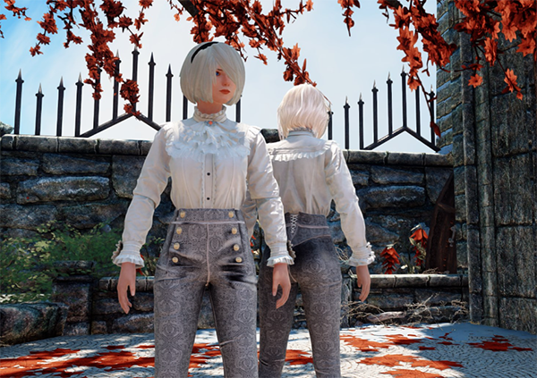 《上古卷軸5：天際重制版》CBBE生化4重置版阿什莉服裝MOD