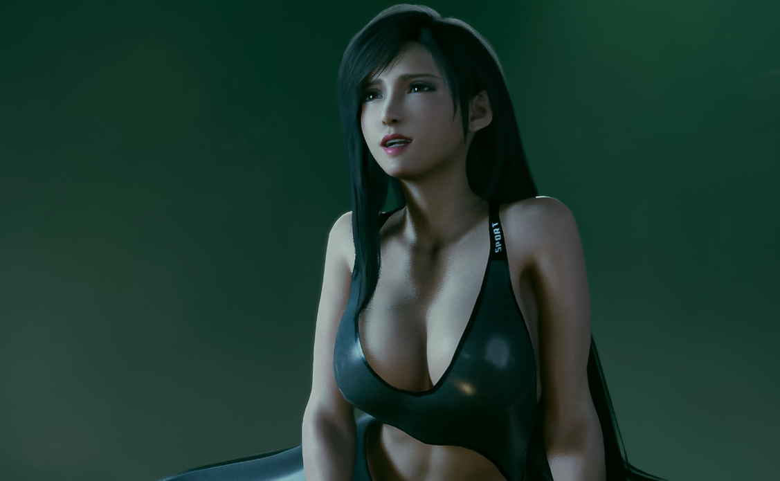 《最終幻想7：重制版》蒂法4K黑色緊身瑜伽背心v1.1MOD