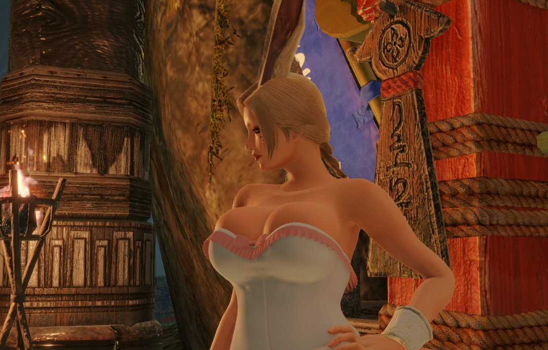 《怪物獵人崛起：曙光》性感兔女郎裝替換皮革背心MOD
