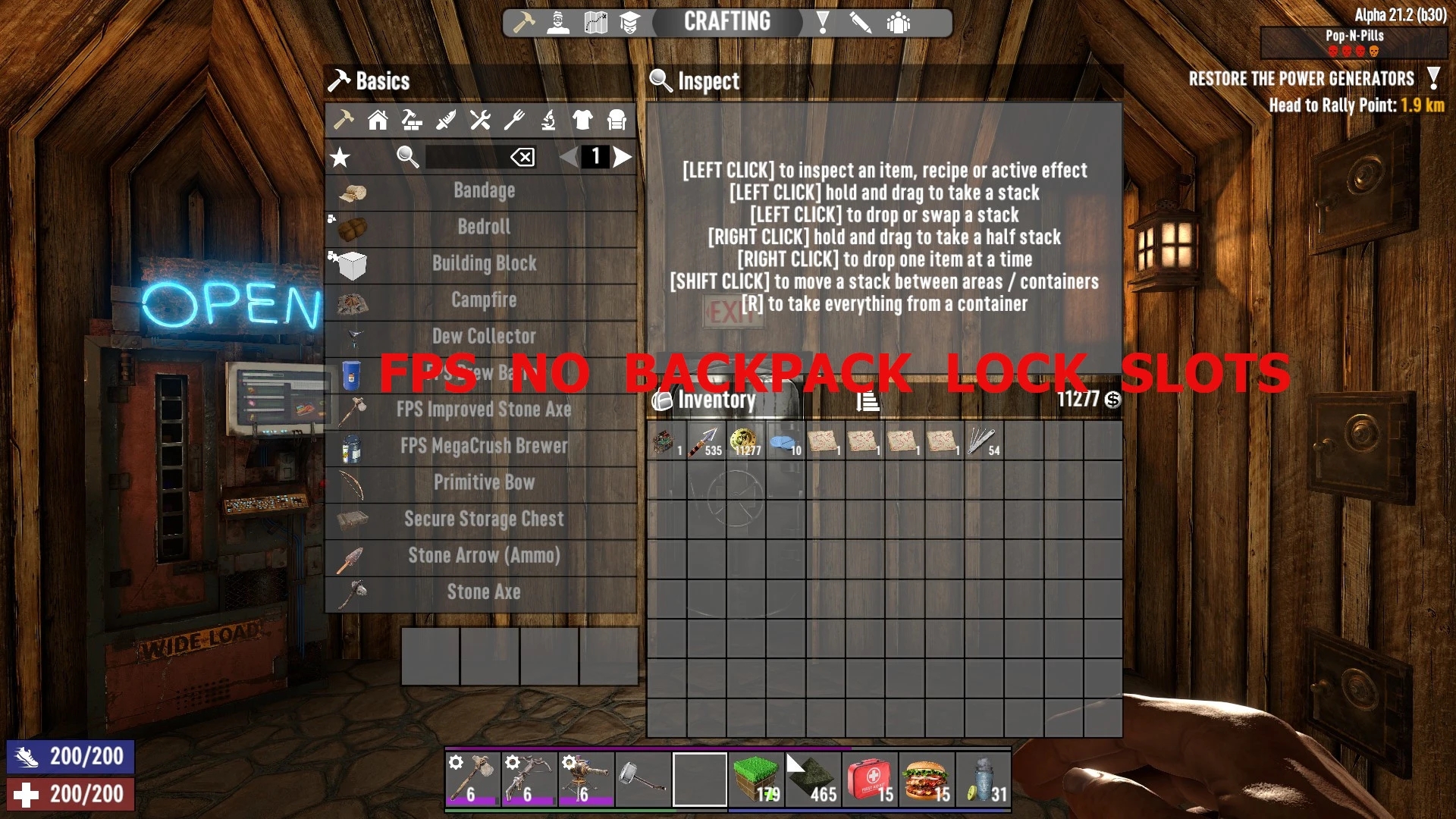 《七日殺》FPS無背包空格鎖A21MOD