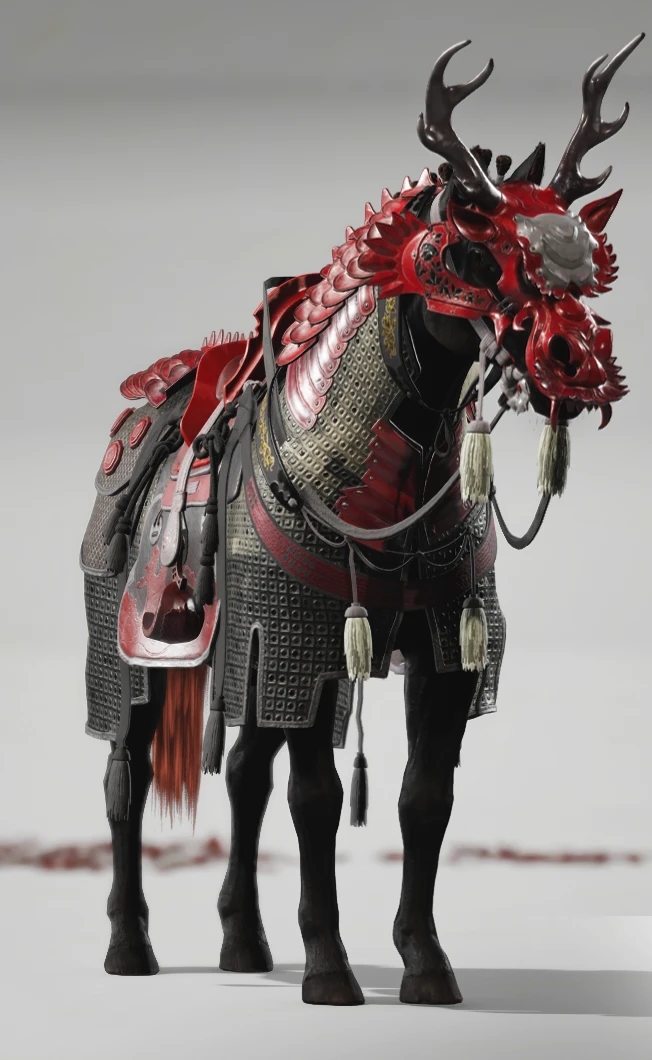《對馬島之魂：導演剪輯版》深紅色的酒井的馬具MOD
