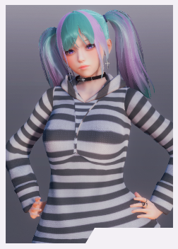 《AI少女》斑馬條紋衛(wèi)衣美少女MOD