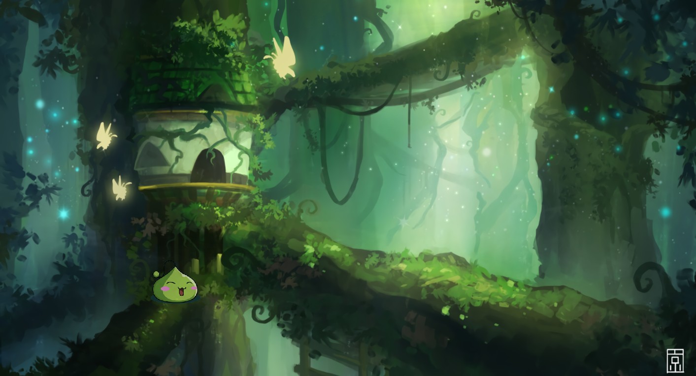 《Wallpaper Engine》冒險(xiǎn)島魔法密林繪圖動(dòng)態(tài)壁紙