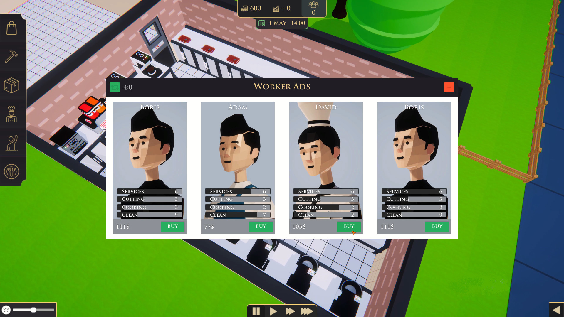 請結帳：餐廳模擬器