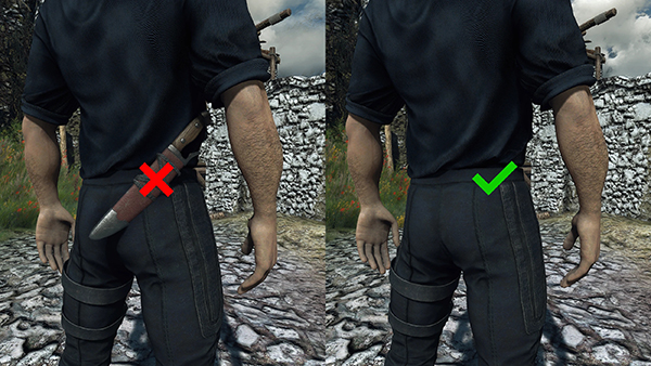 《巫師3：狂獵》移除襯衫背后的匕首MOD