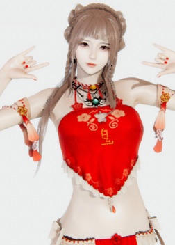 《AI少女》可愛的紅肚兜美少女MOD