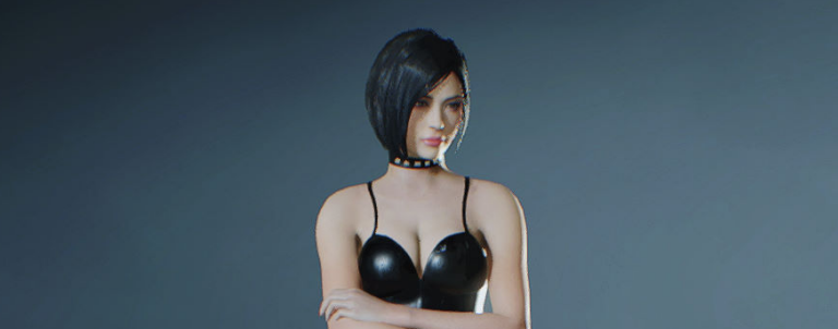 《生化危機2：重制版》克萊爾艾達黑色超短小禮裙MOD
