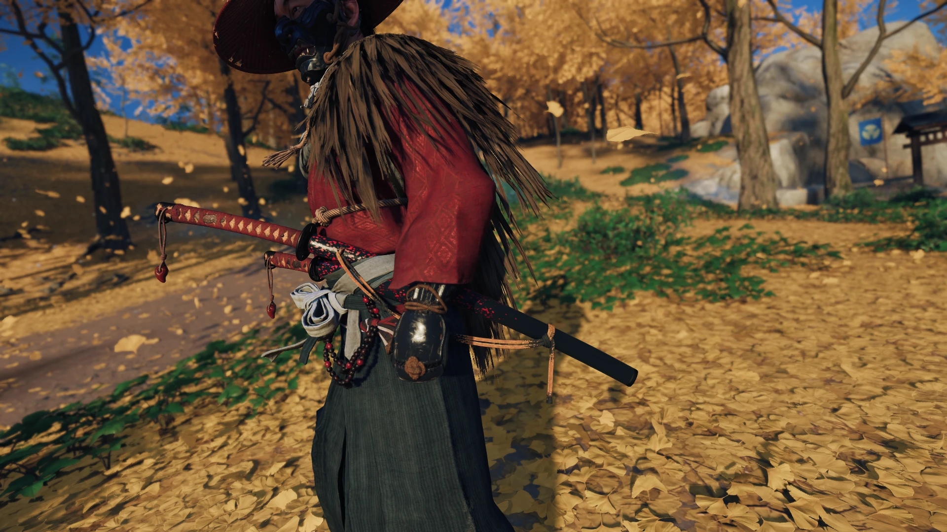 《對馬島之魂：導演剪輯版》將深色劍鞘染為紅色MOD