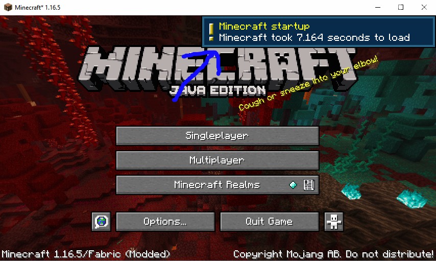 《我的世界》1.17.1加載時長顯示MOD