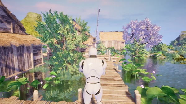 大明湖畔荷花釣魚