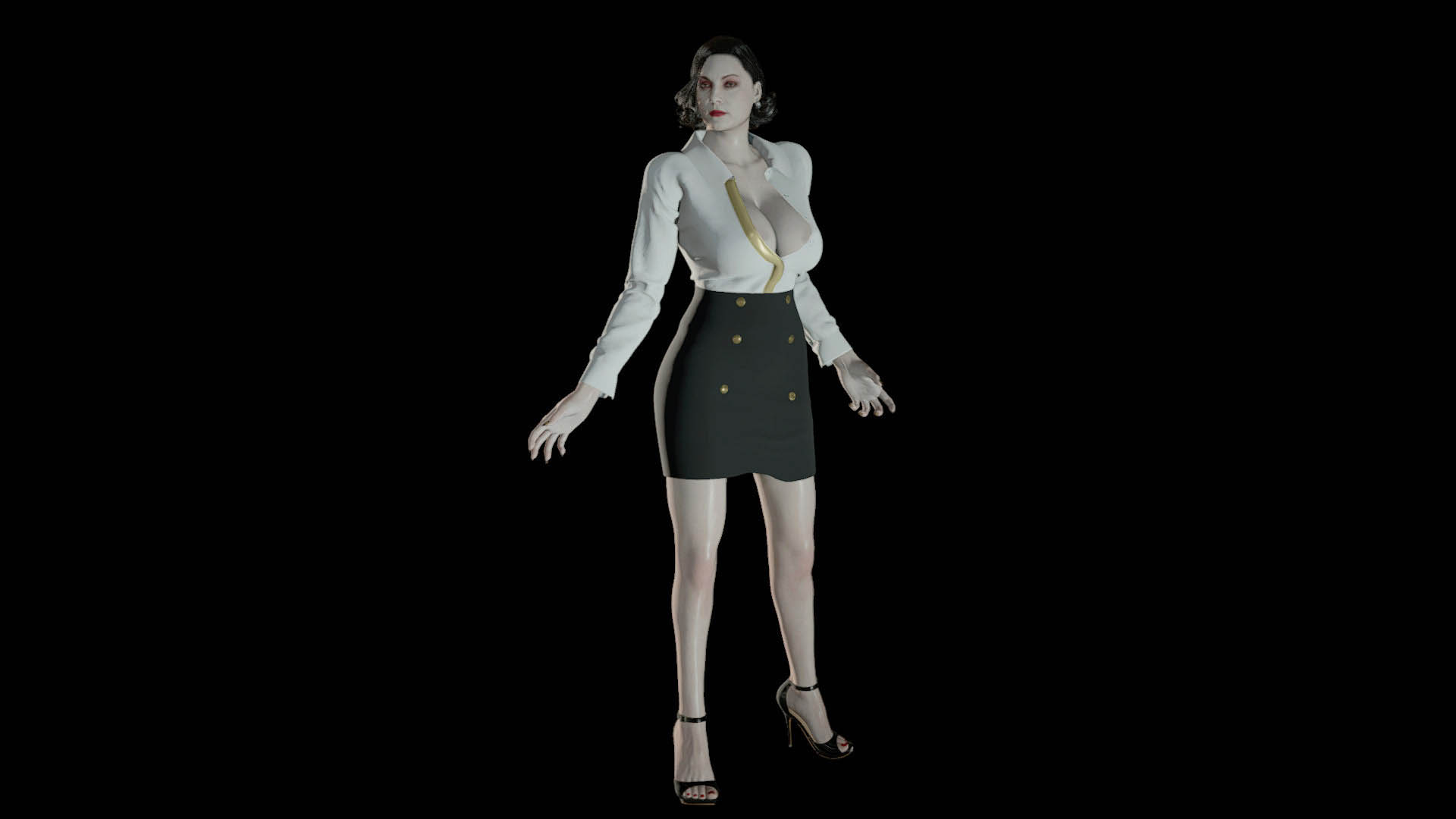 《生化危機8：村莊》吸血鬼夫人真實人體皮膚MOD