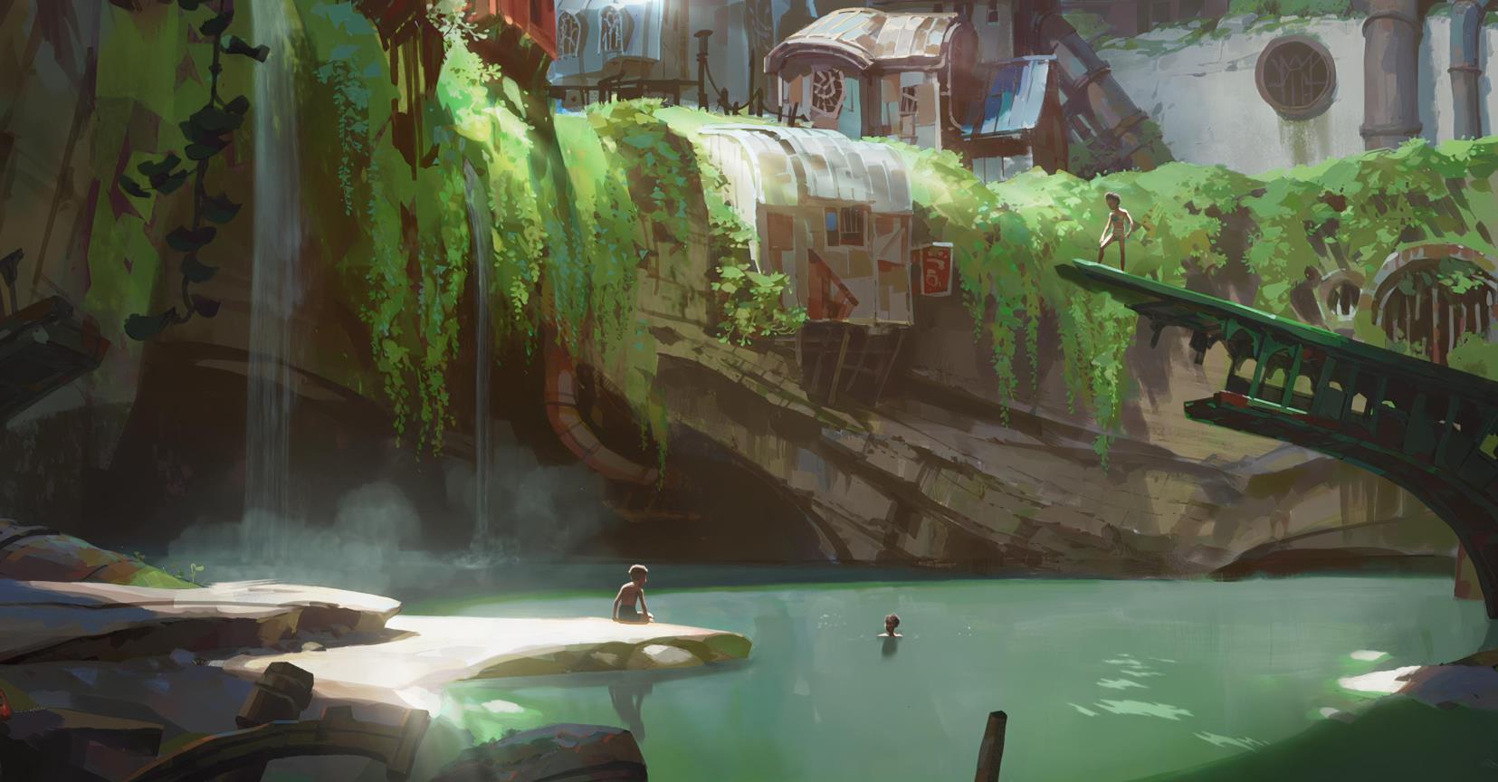 《Wallpaper Engine》城市中神秘的湖繪圖動態(tài)壁紙