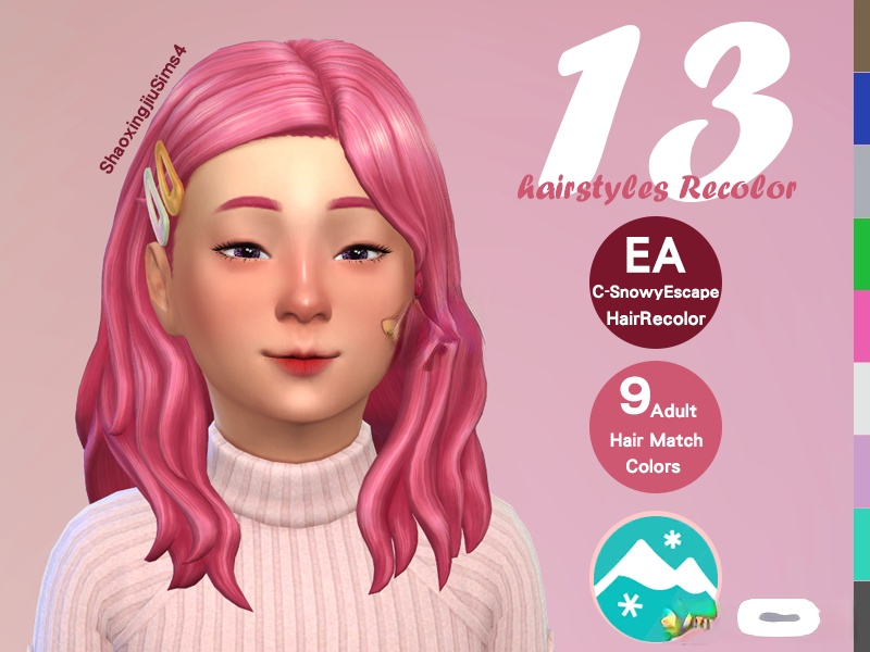 《模擬人生4》兒童彩色發型MOD