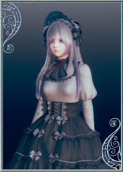 《AI少女》銀色長發白色上衣哥特裙美少女MOD