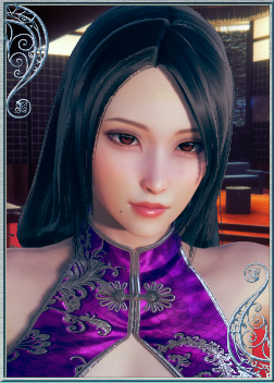 《AI少女》黑色長發性感敞開式旗袍御姐MOD