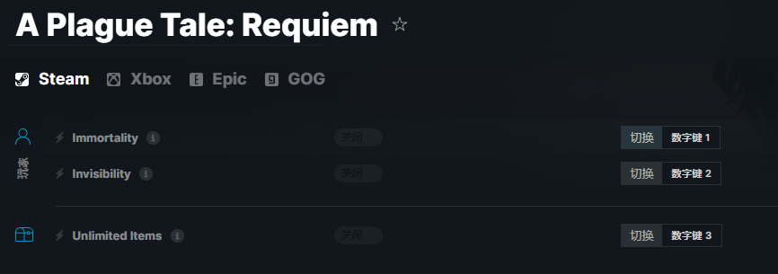《瘟疫傳說(shuō)：安魂曲》v2022.10.18三項(xiàng)修改器[GreenHouse]
