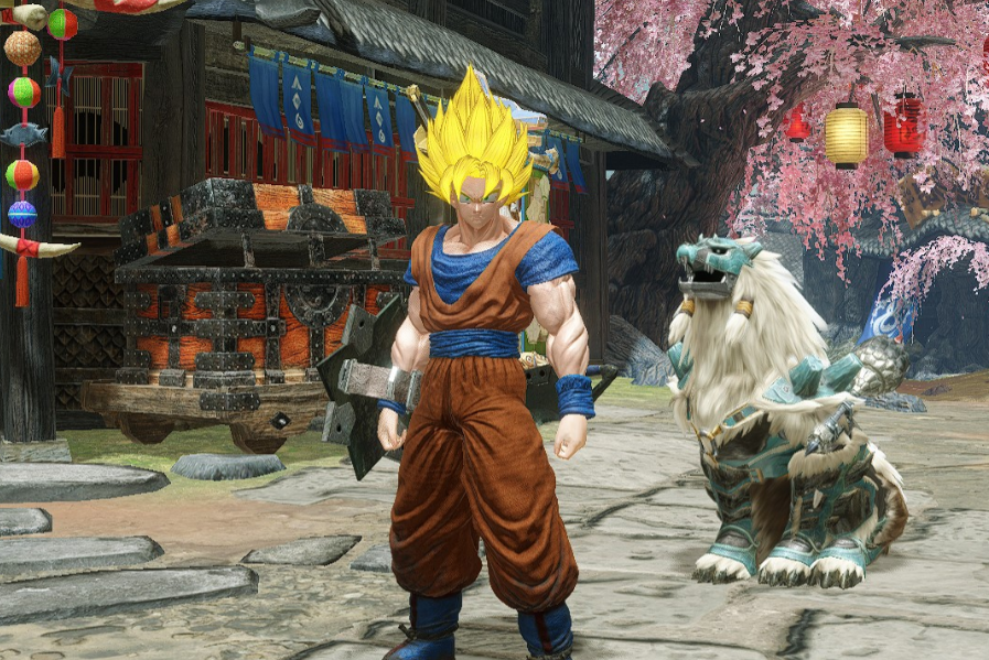 《怪物獵人崛起：曙光》超級賽亞人孫悟空黑帶套裝MOD