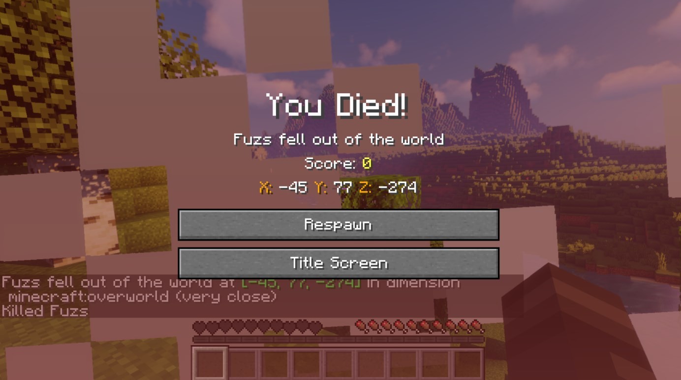 《我的世界》1.12.2死后顯示坐標MOD