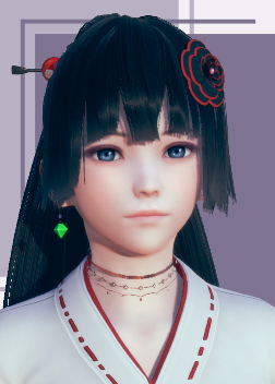《AI少女》黑色長發藍色瞳孔白衣巫女MOD