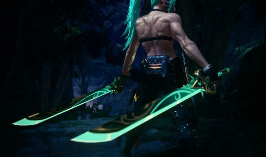 《怪物獵人：世界》原神磐巖結綠雙刀MOD