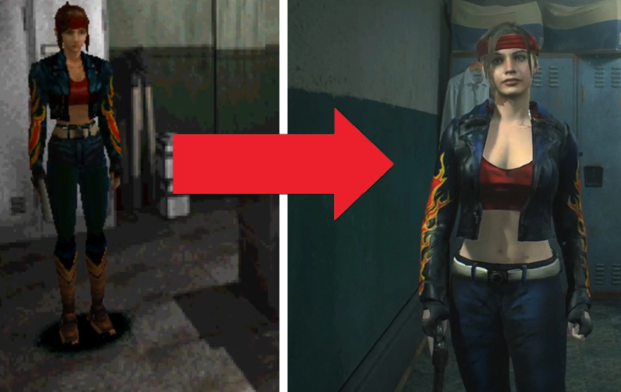 《生化危機2：重制版》克萊爾經典抹胸搭配火焰夾克皮膚MOD[僅支持舊版本]