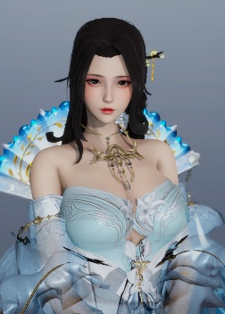 《AI少女》古風(fēng)水藍(lán)裙小姐姐MOD