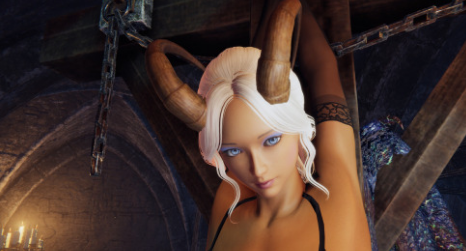 《懲戒魅魔》性感蕾絲黑皮白發魅魔捏臉MOD