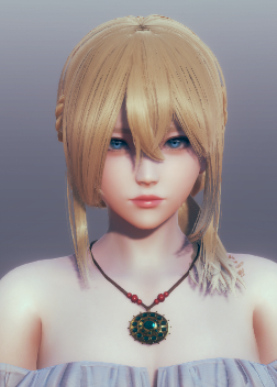 《AI少女》金發藍瞳露肩禮裙美少女MOD