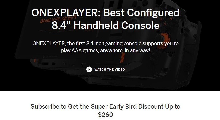5月11號《ONE XPLAYER》只需要260刀眾籌計劃