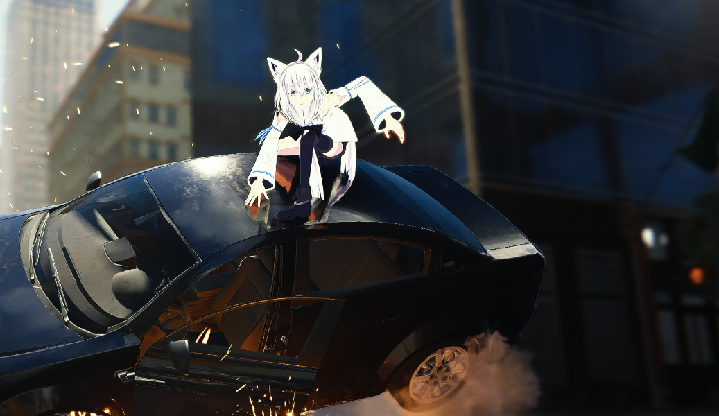 《漫威蜘蛛俠：重制版》虛擬主播白上吹雪替換蜘蛛俠MOD
