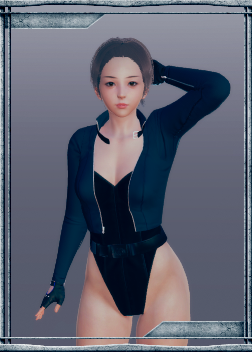 《AI少女》黑色短發(fā)性感高叉緊身衣小姐姐MOD