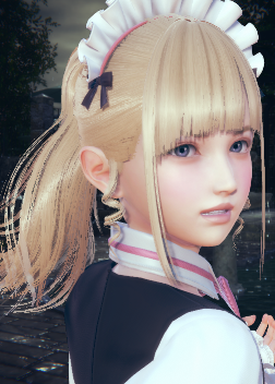 《AI少女》金色馬尾白色蕾絲女仆美少女MOD