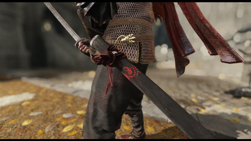 《艾爾登法環》深色材質打刀MOD