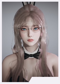 《AI少女》戴眼鏡的長(zhǎng)發(fā)藍(lán)瞳兔女郎MOD