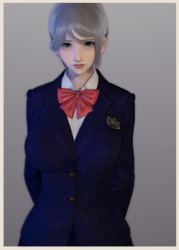 《AI少女》日式秋季校服銀發小姐姐MOD