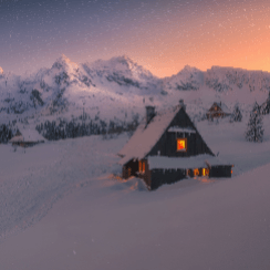 《Wallpaper Engine》雪地中的小屋高清動態壁紙