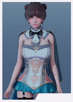 《AI少女》短裙黑絲丸子頭短發(fā)少女MOD