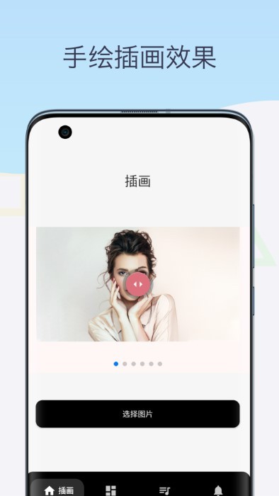 素描相機鉛筆畫