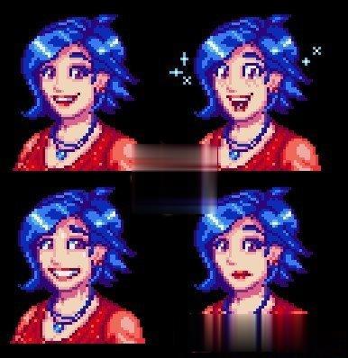 《星露谷物語》海莉和艾米麗全新風格像素肖像MOD
