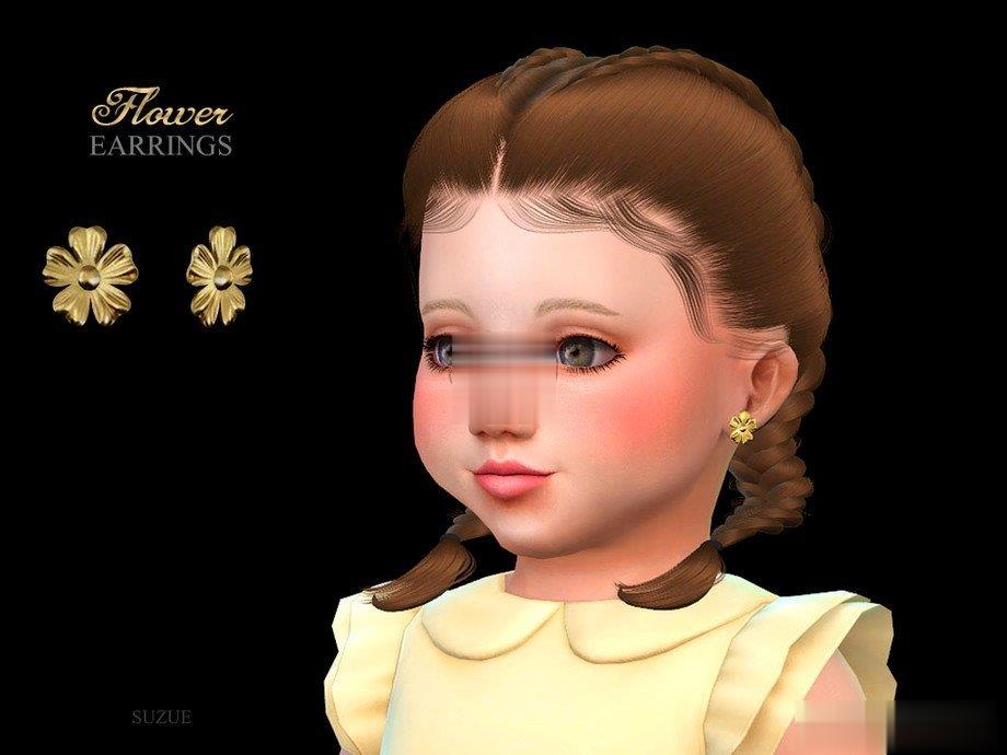 《模擬人生4》金色花朵耳環(huán)MOD