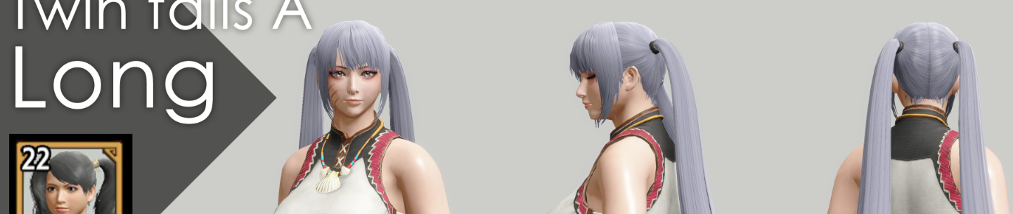 《怪物獵人崛起：曙光》長馬尾22號發型MOD