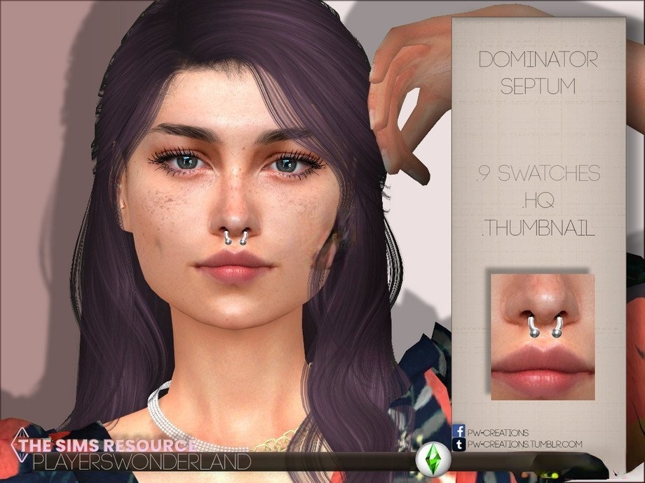 《模擬人生4》迷你精致鼻環MOD