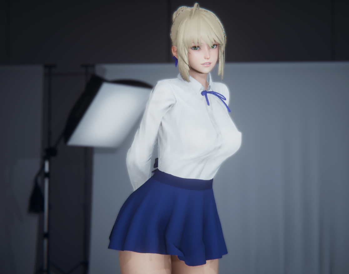 《AI少女》FGO阿爾托莉雅清純白襯衫MOD
