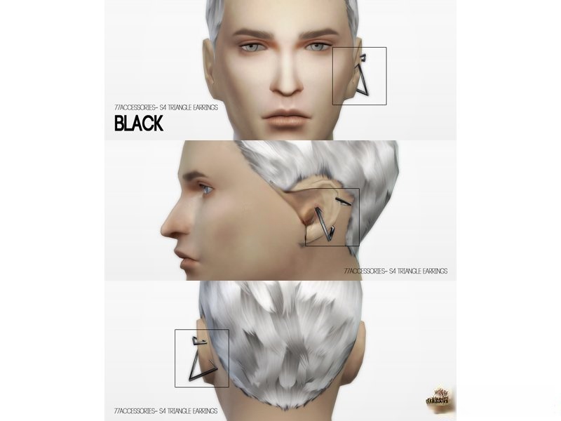 《模擬人生4》男士的三角耳環MOD