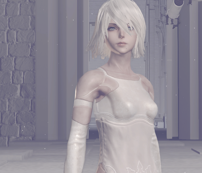 《尼爾：機(jī)械紀(jì)元》A2小姐姐白發(fā)白色皮膚MOD