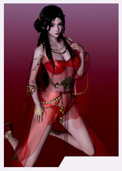《AI少女》半透明紅色紗裙古風御姐MOD