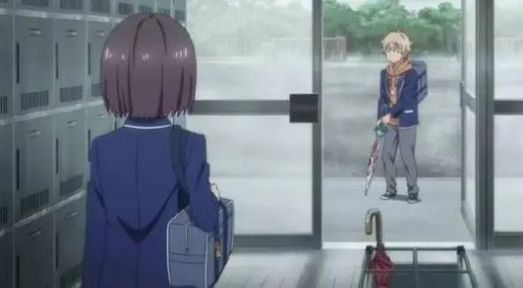 表情包QQ男孩給黑衣女孩錢圖片無水印版