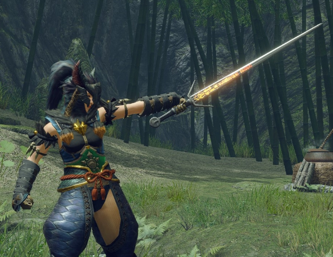 《怪物獵人：崛起》巫師3獵魔銀劍取代忍者刀MOD