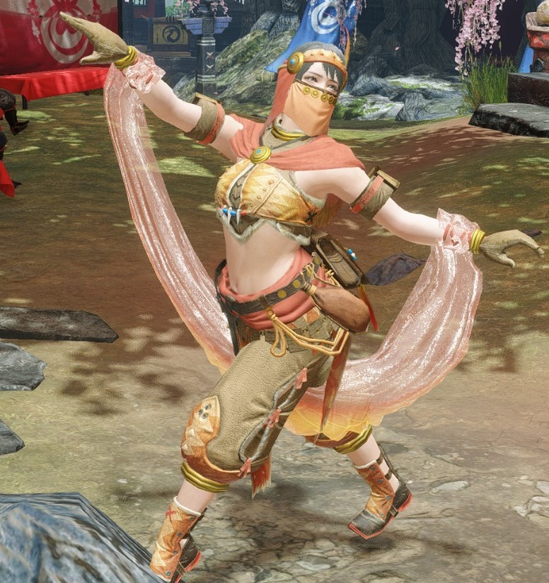 《怪物獵人：崛起》女性搔鳥套增加薄紗MOD